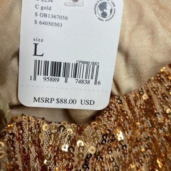 Free People Ta Da Top Gold L - Picture 4 of 10